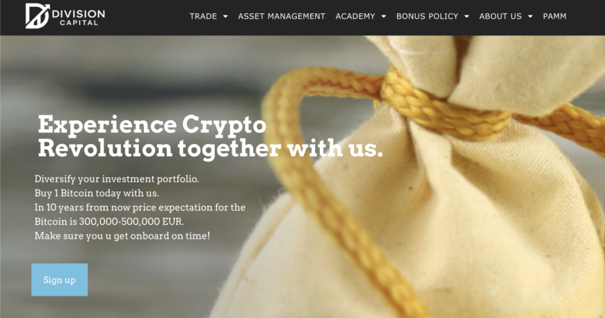 Division-capital.com Review: Crypto Investment Scam