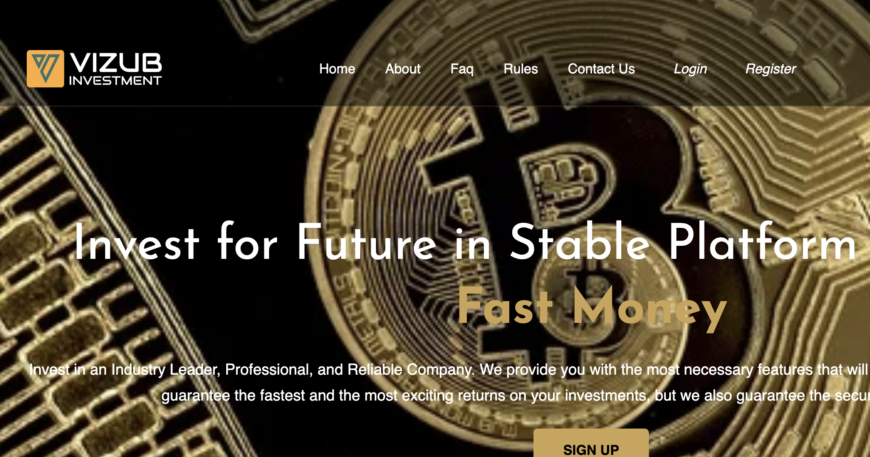 Vizubinvestment.com: Bitcoin Trading Scam